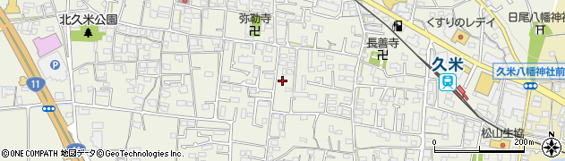 愛媛県松山市南久米町417周辺の地図