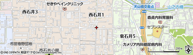 愛媛県松山市西石井1丁目周辺の地図