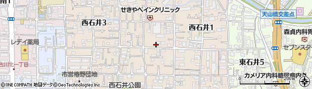 愛媛県松山市西石井2丁目周辺の地図