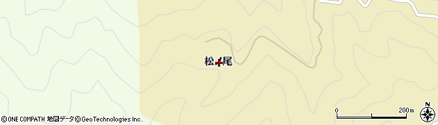 徳島県那賀郡那賀町拝宮松ノ尾周辺の地図