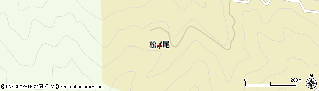 徳島県那賀町（那賀郡）拝宮（松ノ尾）周辺の地図