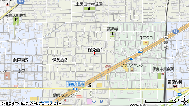 〒790-0043 愛媛県松山市保免西の地図