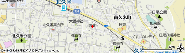 愛媛県松山市南久米町171周辺の地図