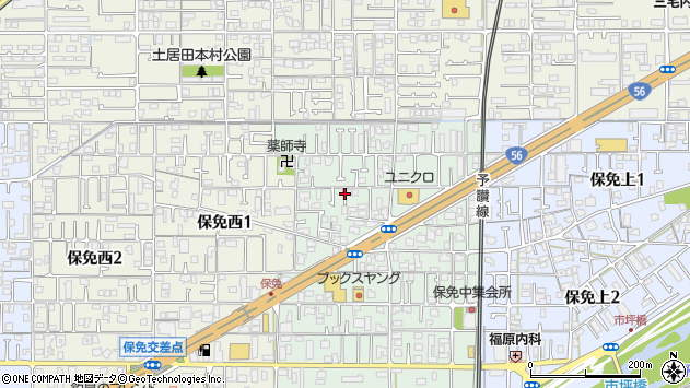 〒790-0042 愛媛県松山市保免中の地図