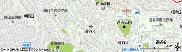 福岡県中間市通谷周辺の地図