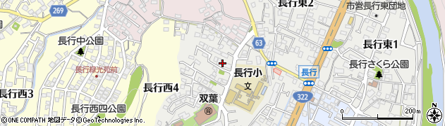 長行東春風公園周辺の地図