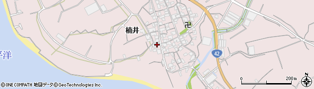 和歌山県御坊市名田町楠井615周辺の地図