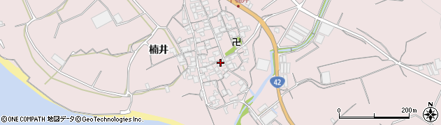 和歌山県御坊市名田町楠井654周辺の地図