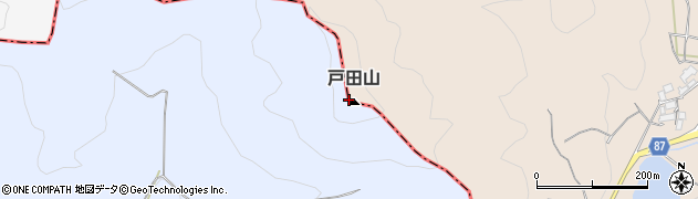 戸田山周辺の地図