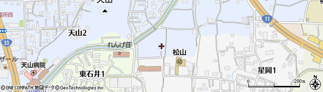 愛媛県松山市福音寺町608周辺の地図