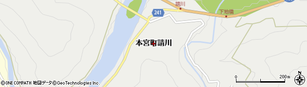 和歌山県田辺市本宮町請川周辺の地図