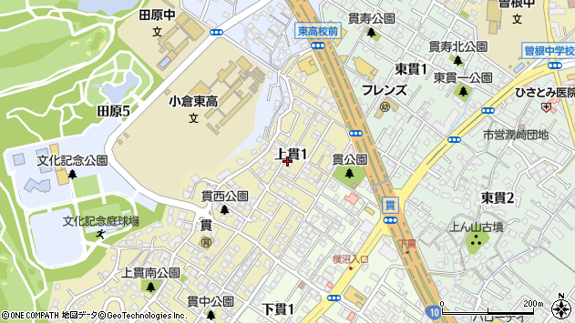 〒800-0244 福岡県北九州市小倉南区上貫の地図