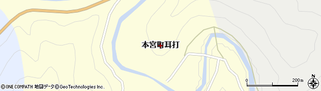 和歌山県田辺市本宮町耳打周辺の地図