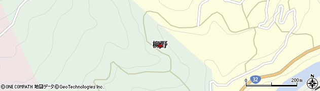 高知県大豊町（長岡郡）柳野周辺の地図