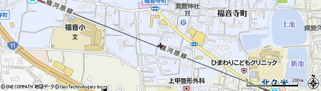 愛媛県松山市福音寺町61周辺の地図