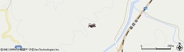 徳島県阿南市福井町元末周辺の地図