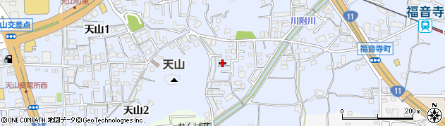 愛媛県松山市福音寺町707周辺の地図