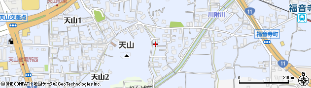 愛媛県松山市福音寺町707-6周辺の地図