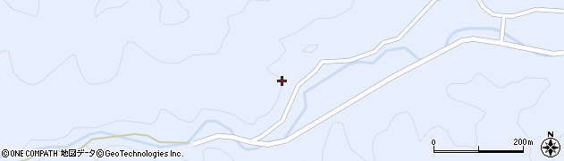 徳島県阿南市新野町（大谷）周辺の地図