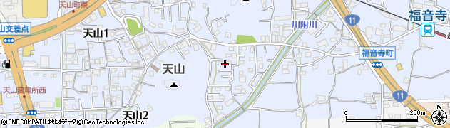 愛媛県松山市福音寺町709-6周辺の地図