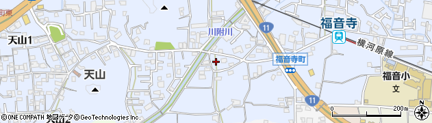愛媛県松山市福音寺町570周辺の地図