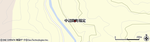 和歌山県田辺市中辺路町福定周辺の地図