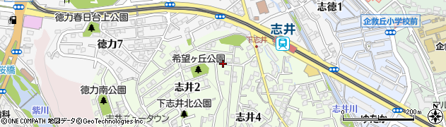 小倉南区志井akippa駐車場周辺の地図