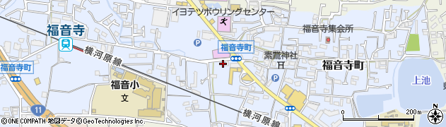 愛媛県松山市福音寺町255周辺の地図