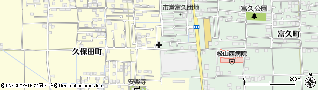 愛媛県松山市久保田町22周辺の地図