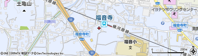 愛媛県松山市福音寺町446周辺の地図