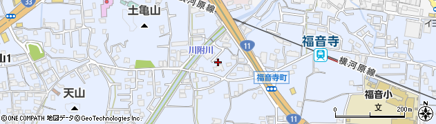 愛媛県松山市福音寺町557周辺の地図