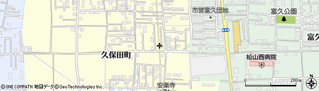 愛媛県松山市久保田町105周辺の地図