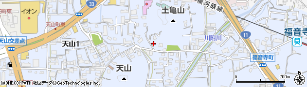 愛媛県松山市福音寺町753周辺の地図