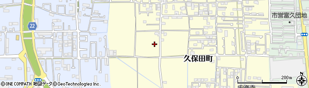 愛媛県松山市久保田町周辺の地図