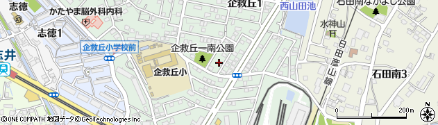 福岡県北九州市小倉南区企救丘周辺の地図