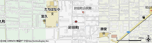 愛媛県松山市針田町周辺の地図