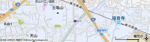 愛媛県松山市福音寺町554周辺の地図