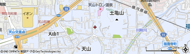 愛媛県松山市福音寺町719周辺の地図