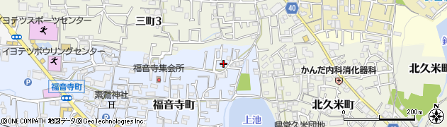 愛媛県松山市福音寺町197周辺の地図