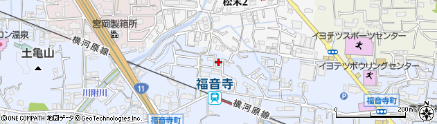 愛媛県松山市福音寺町424周辺の地図