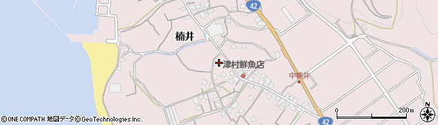 和歌山県御坊市名田町楠井107周辺の地図