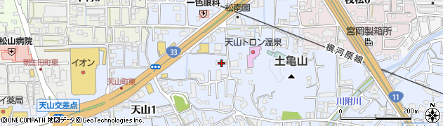 愛媛県松山市福音寺町742周辺の地図
