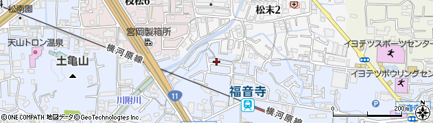 愛媛県松山市福音寺町411-20周辺の地図