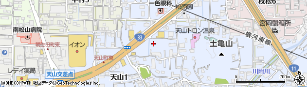 愛媛県松山市福音寺町738周辺の地図