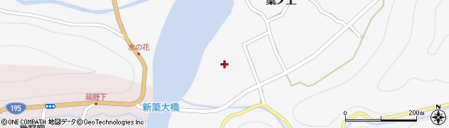 徳島県那賀町（那賀郡）簗ノ上（西ノ久保）周辺の地図