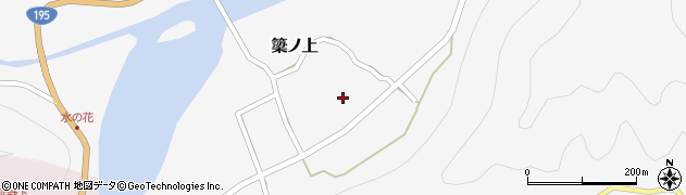 徳島県那賀町（那賀郡）簗ノ上（スリハリ）周辺の地図