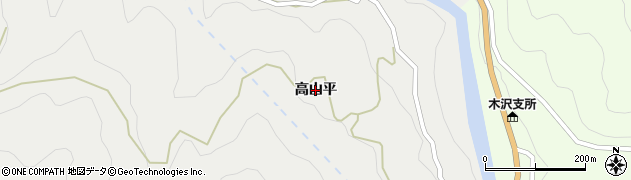 徳島県那賀町（那賀郡）坂州（高山平）周辺の地図