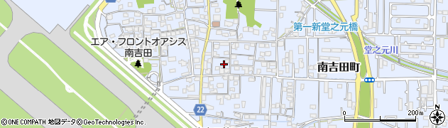 愛媛県松山市南吉田町周辺の地図