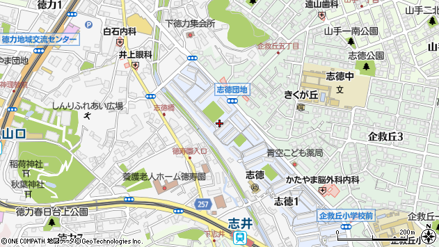 〒802-0983 福岡県北九州市小倉南区志徳の地図