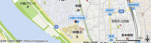 中間中鶴郵便局周辺の地図